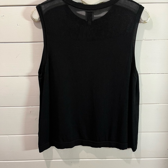 ❣️🖤 ANNE KLEIN – Sleeveless Knit Top Black – Size L - Picture 9 of 9